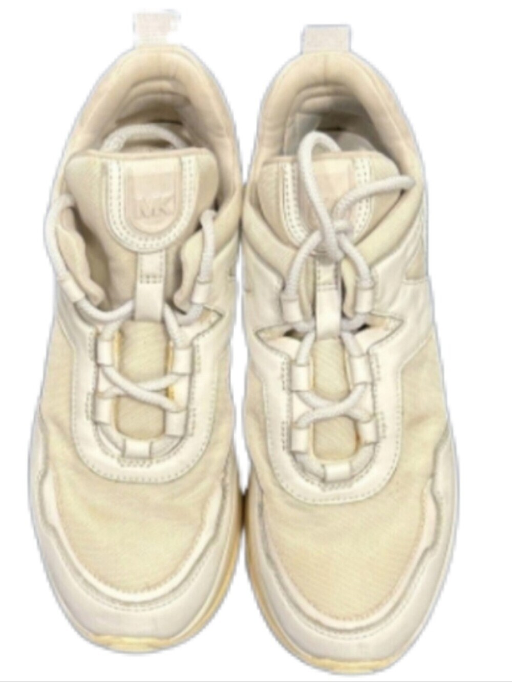 > Michael Kors Cream Sneakers with Logo Detail Women's Size 8